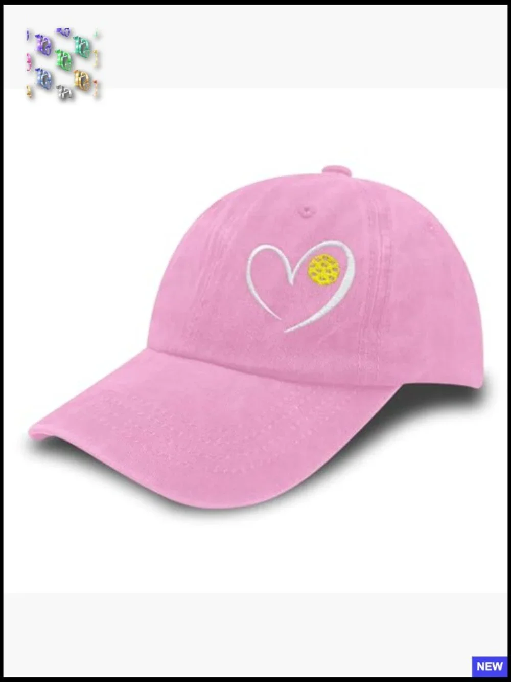 Adjustable Pickleball Embroidered Baseball Cap Unisex Sun Protection Trucker Hat